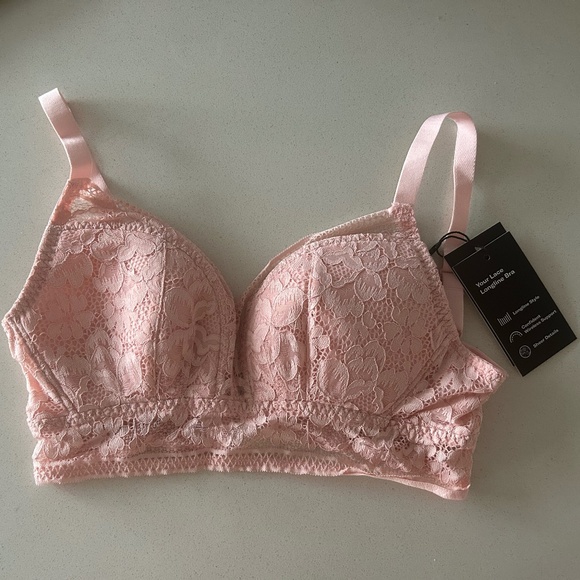 Knix Lace Longline Bra in Rosewater, XS+ - Picture 3 of 10